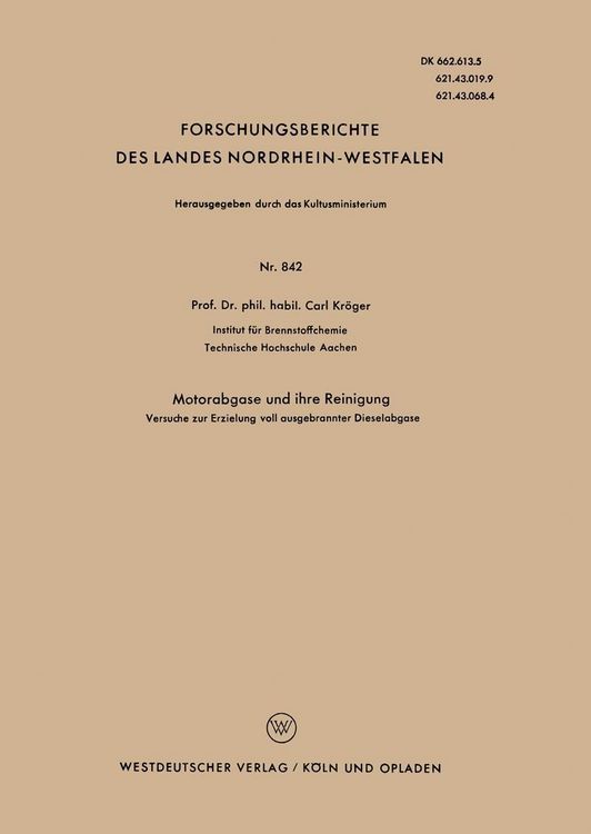 Produktbild: Motorabgase und ihre Reinigung