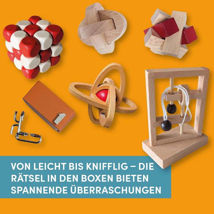 Produktbild: Der ultimative Knobelspiel-Adventskalender &ndash; Die besten IQ-Puzzles und Geduldsspiele f&uuml;r 24 Tage