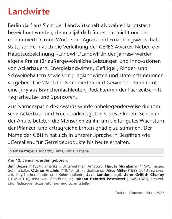 Produktbild: Duden Allgemeinbildung Tagesabrei&szlig;kalender 2027 - Wissen und Quizzen