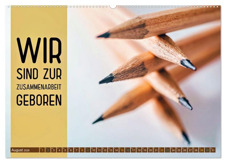 Produktbild: Gemeinsam sind wir stark - motivierende Spr&uuml;che &uuml;ber Teams (Wandkalender 2026 DIN A2 quer), CALVENDO Monatskalender