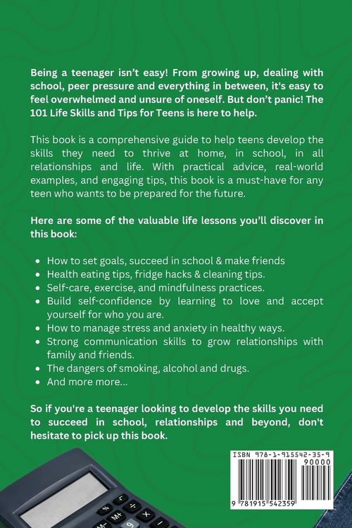 Produktbild: 101 Life Skills and Tips for Teens - How to succeed in school, boost your self-confidence, set goals, save money, cook, clean, start a business and lo