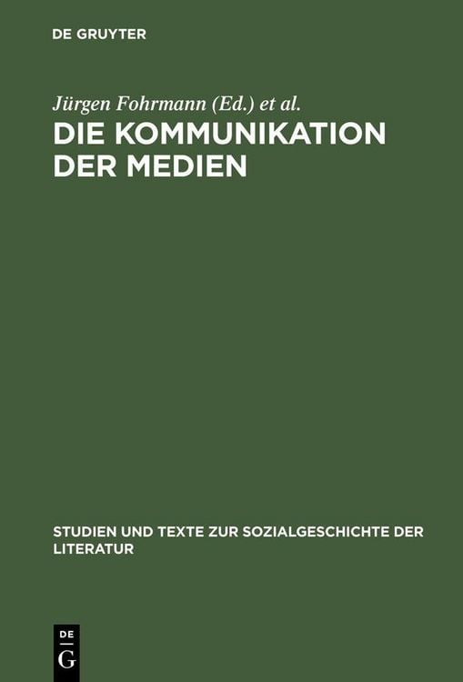 Produktbild: Die Kommunikation der Medien