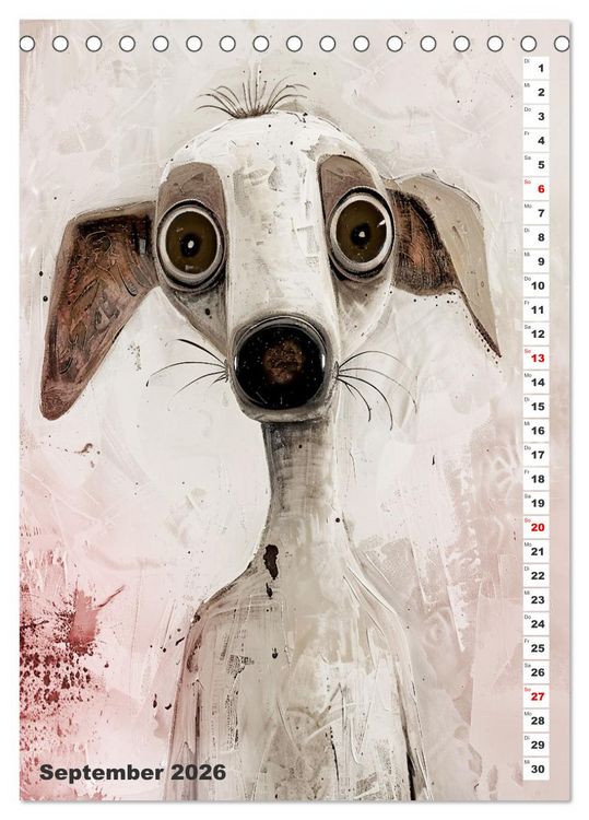 Produktbild: Hund mit Pfiff (Tischkalender 2026 DIN A5 hoch), CALVENDO Monatskalender