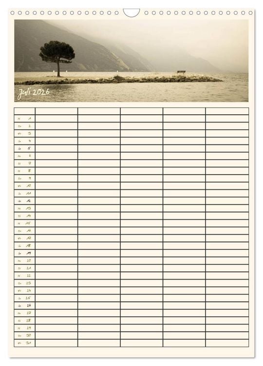 Produktbild: Der Gardasee im Norden - Familienplaner 2026 (Wandkalender 2026 DIN A3 hoch), CALVENDO Monatskalender