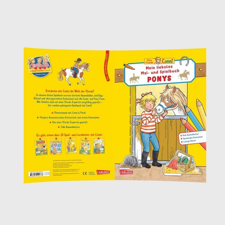 Produktbild: Conni Gelbe Reihe (Besch&auml;ftigungsbuch): Mein liebstes Mal- und Spielbuch: Ponys