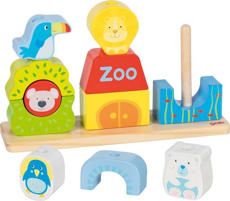 Produktbild: Steck- und Stapelspiel Zoo, per St