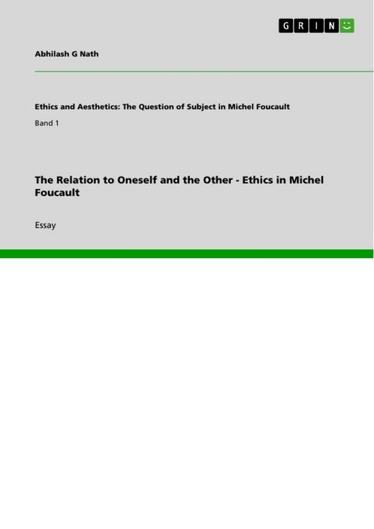 Produktbild: The Relation to Oneself and the Other - Ethics in Michel Foucault