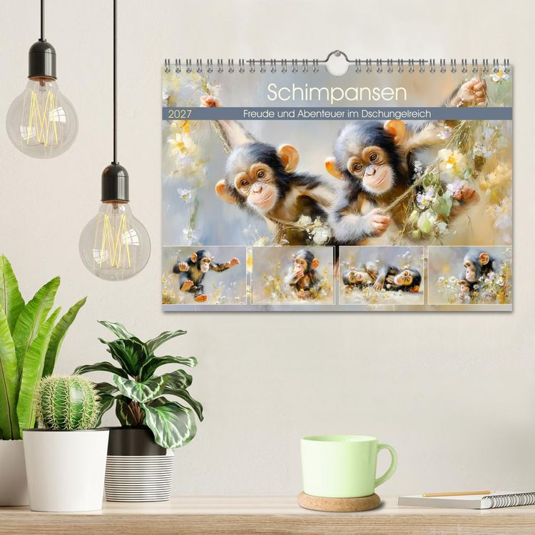 Produktbild: Schimpansen. Freude und Abenteuer im Dschungelreich (Wandkalender 2027 DIN A4 quer), CALVENDO Monatskalender