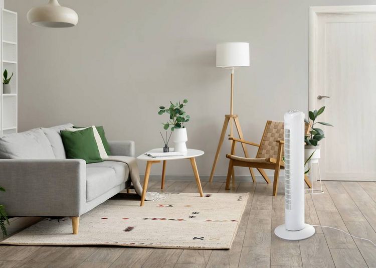 Produktbild: Sygonix Turmventilator 50W (&Oslash; x H) 270mm x 805mm Wei&szlig; Oszillierend, Timer