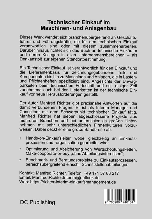 Produktbild: Technischer Einkauf im Maschinen- und Anlagenbau