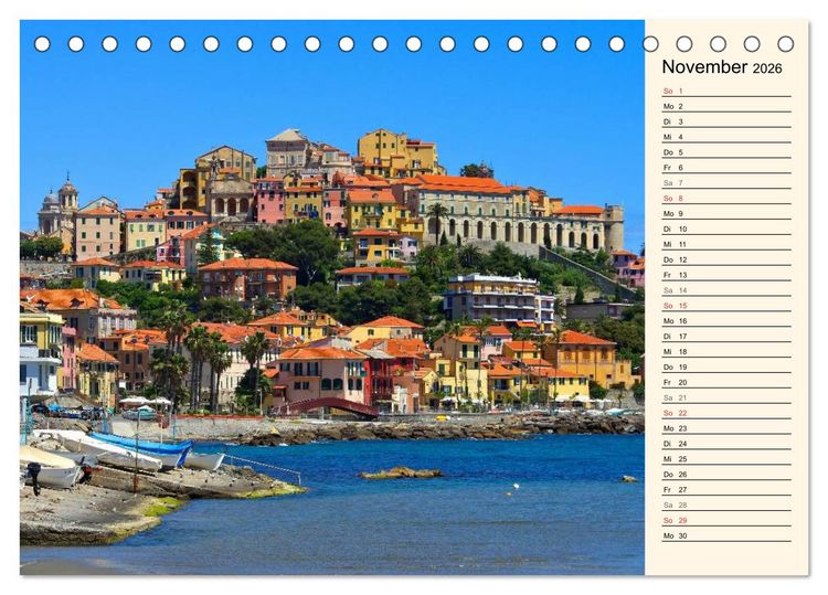 Produktbild: Urlaub an der Italienischen Riviera (Tischkalender 2026 DIN A5 quer), CALVENDO Monatskalender