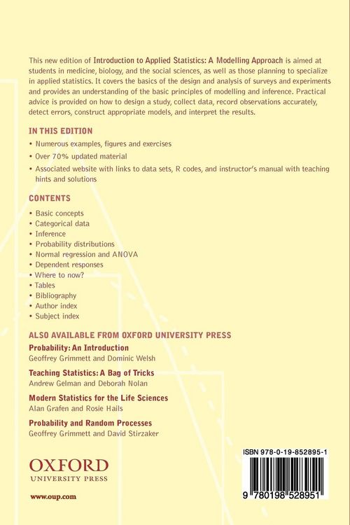 Produktbild: Introduction to Applied Statistics