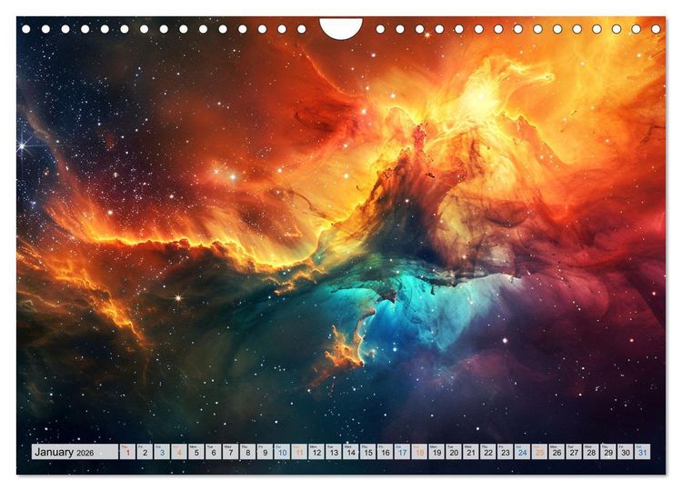 Produktbild: Dazzling Nebulae (Wall Calendar 2026 DIN A4 landscape), CALVENDO 12 Month Wall Calendar