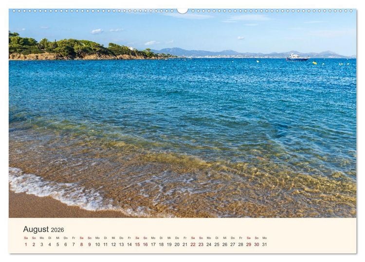Produktbild: Wundersch&ouml;ne C&ocirc;te d'Azur (Wandkalender 2026 DIN A2 quer), CALVENDO Monatskalender