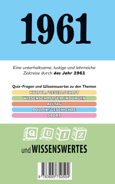 Produktbild: 1961 - Quiz und Wissenswertes