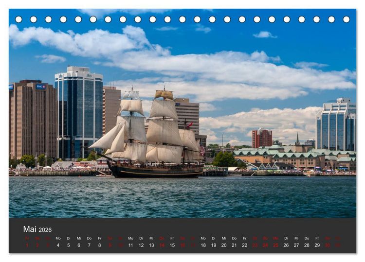 Produktbild: Windjammer-Regatta - Tall Ships Atlantic Challenge (Tischkalender 2026 DIN A5 quer), CALVENDO Monatskalender