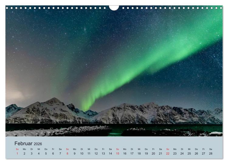 Produktbild: Norwegen - Mythos Nordlichter (Wandkalender 2026 DIN A3 quer), CALVENDO Monatskalender