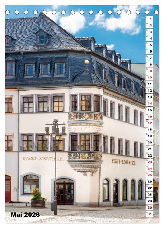Produktbild: Gera - Stadt an der wei&szlig;en Elster (Tischkalender 2026 DIN A5 hoch), CALVENDO Monatskalender