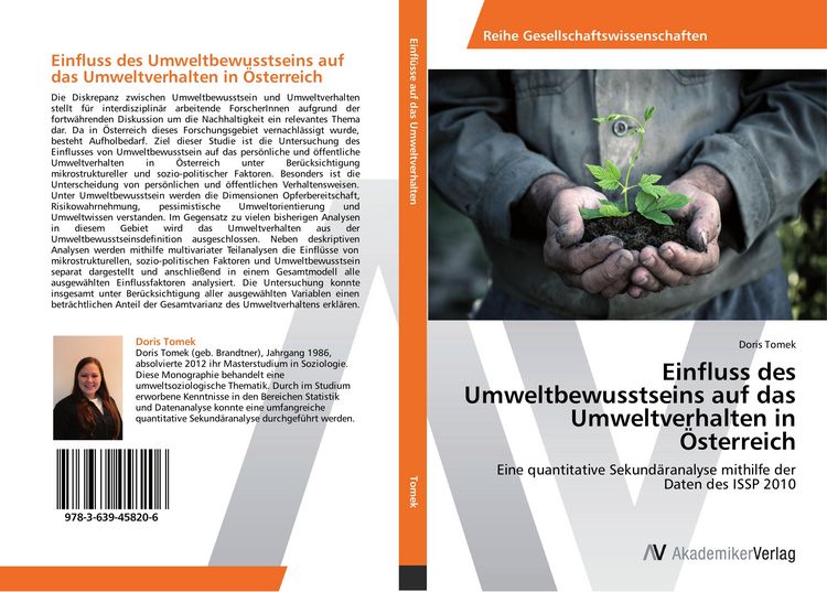 Produktbild: Einfluss des Umweltbewusstseins auf das Umweltverhalten in &Ouml;sterreich