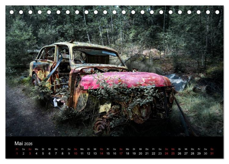 Produktbild: Automobile im Herbst (Tischkalender 2026 DIN A5 quer), CALVENDO Monatskalender