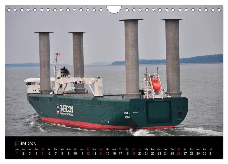 Produktbild: Navires du Saint-Laurent (Calendrier mural 2026 DIN A4 vertical), CALVENDO calendrier mensuel