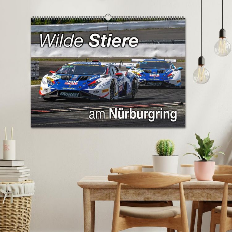 Produktbild: Wilde Stiere am N&uuml;rburgring (Wandkalender 2026 DIN A2 quer), CALVENDO Monatskalender