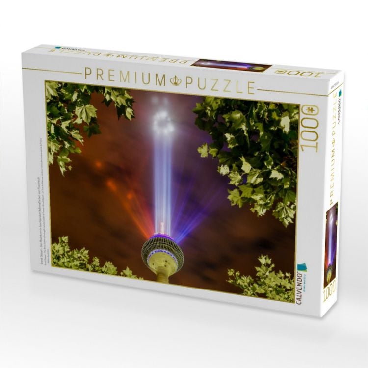 Produktbild: CALVENDO Puzzle Grand D&eacute;part - Der Rheinturm in leuchtenden Nationalfarben von Frankreich | 1000 Teile Lege-Gr&ouml;&szlig;e 64x48cm Foto-Puzzle f&uuml;r gl&uuml;ckliche S