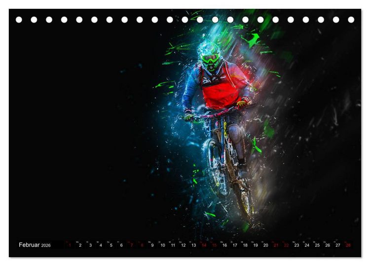 Produktbild: Downhill Explosion (Tischkalender 2026 DIN A5 quer), CALVENDO Monatskalender