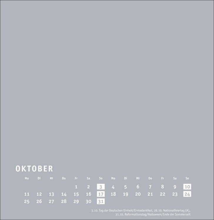 Produktbild: Premium-Bastelkalender silbergrau gro&szlig; 2027