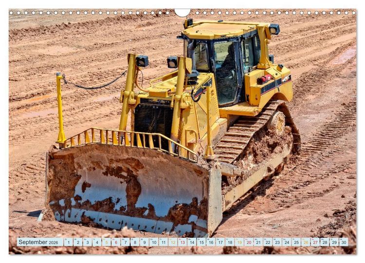 Produktbild: Bulldozer - b&auml;renstarke Arbeitstiere (Wandkalender 2026 DIN A3 quer), CALVENDO Monatskalender