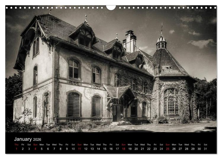 Produktbild: Abandoned Places Haunted Houses (Wall Calendar 2026 DIN A3 landscape), CALVENDO 12 Month Wall Calendar