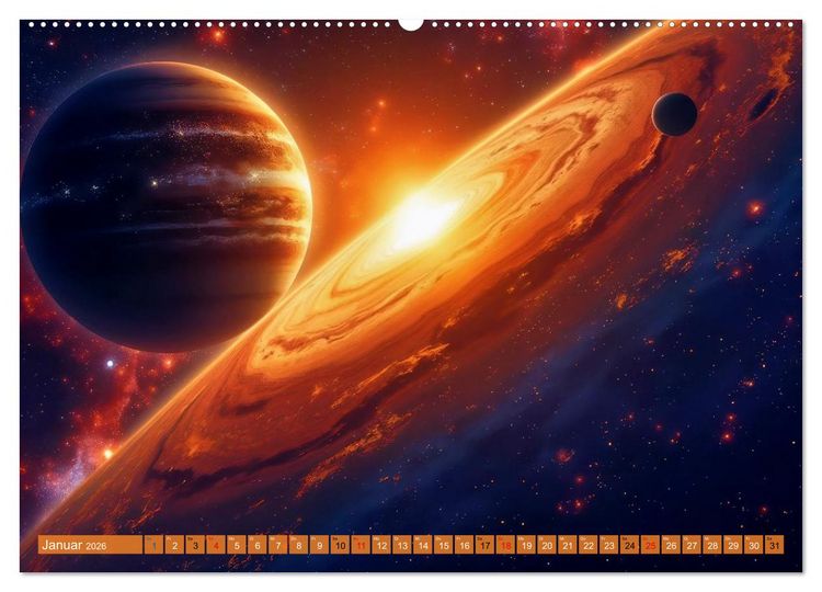 Produktbild: Ferne Galaxien (Wandkalender 2026 DIN A2 quer), CALVENDO Monatskalender