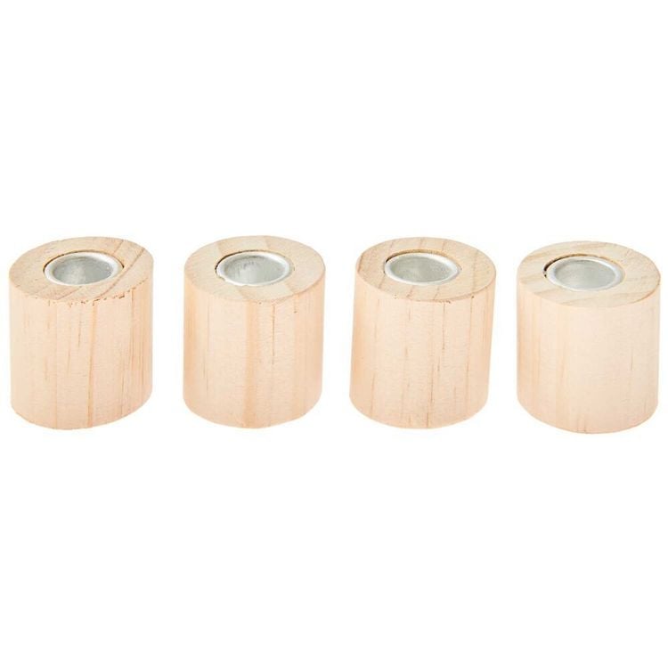 Produktbild: Mini Kerzenhalter Zylinder, 3 x 3 x 3 cm, 4 St&uuml;ck, 100%