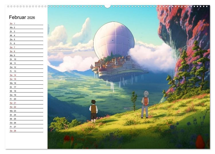 Produktbild: Anime Traumwelten (Wandkalender 2026 DIN A2 quer), CALVENDO Monatskalender