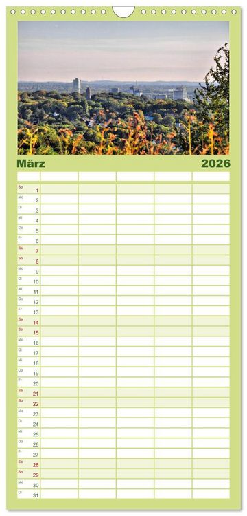 Produktbild: Familienplaner 2026 - Bochum mit 5 Spalten (Wandkalender, 21 x 45 cm) CALVENDO