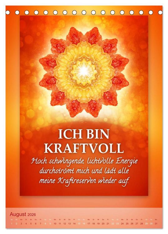 Produktbild: ICH BIN Licht und Liebe - Kalender (Tischkalender 2026 DIN A5 hoch), CALVENDO Monatskalender