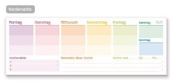 Produktbild: Trendstuff Block lang Rainbow Wochenplan