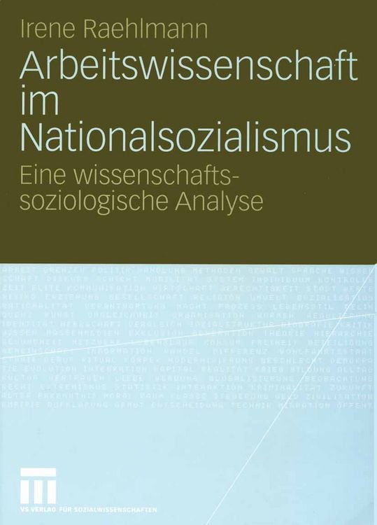 Produktbild: Arbeitswissenschaft im Nationalsozialismus