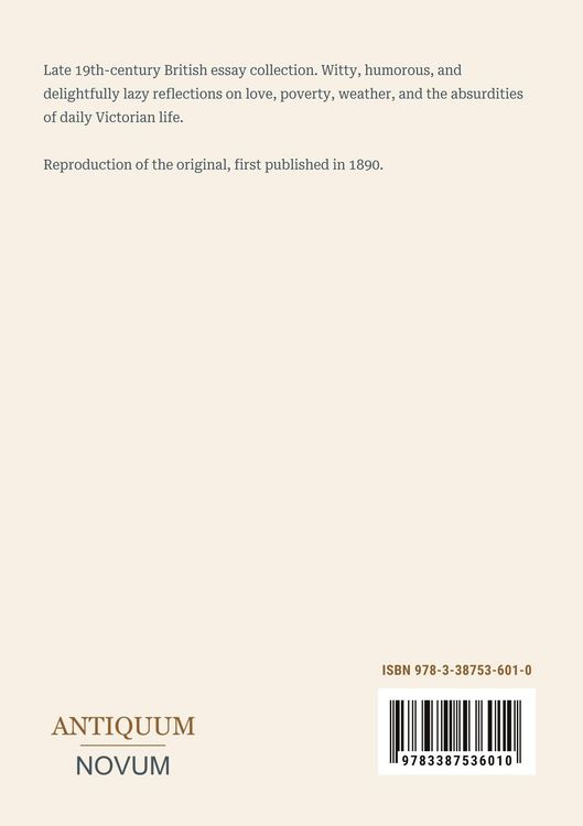 Produktbild: The Idle Thoughts of an Idle Fellow