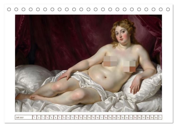Produktbild: Sch&ouml;nheit ohne Schleier - Barock (Tischkalender 2027 DIN A5 quer), CALVENDO Monatskalender