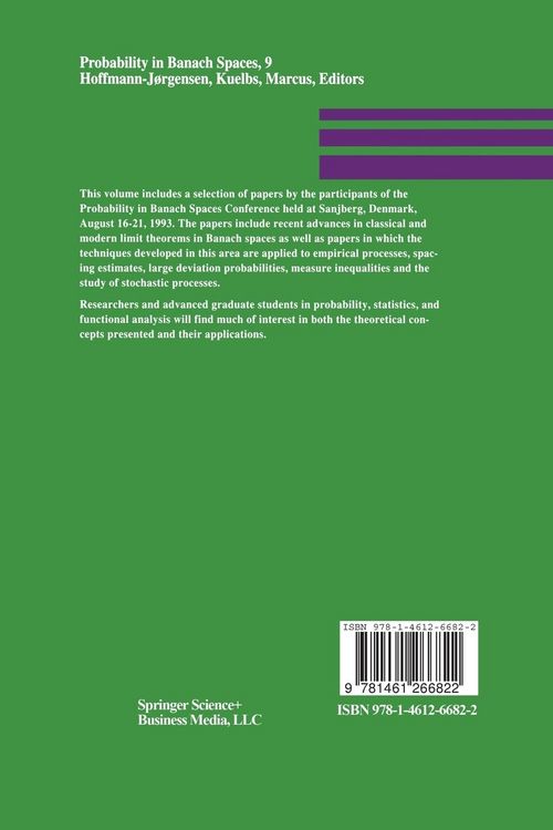 Produktbild: Probability in Banach Spaces, 9