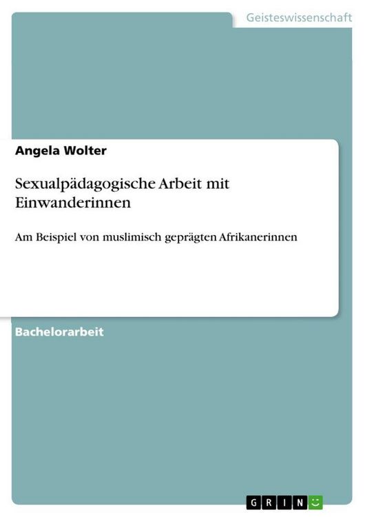 Produktbild: Sexualp&auml;dagogische Arbeit mit Einwanderinnen