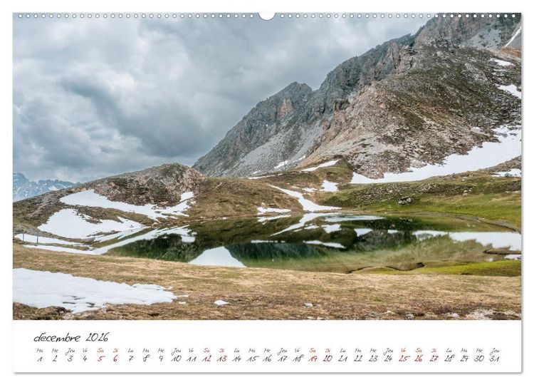 Produktbild: Le col de l'Izoard sur la route des Grandes Alpes (Calendrier mural 2026 DIN A2 vertical) calendrier de bureau