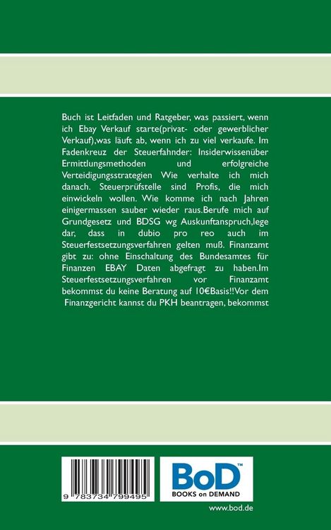 Produktbild: Ebay Sammelauskunftsersuchen der Steuerfahndung und die Folgen