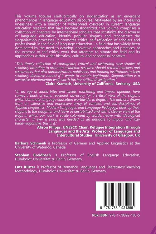 Produktbild: Sloganization in Language Education Discourse