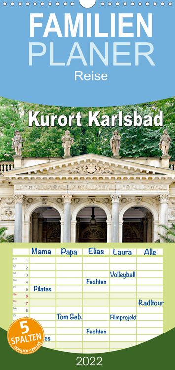 Produktbild: Familienplaner Kurort Karlsbad (Wandkalender 2022 , 21 cm x 45 cm, hoch)