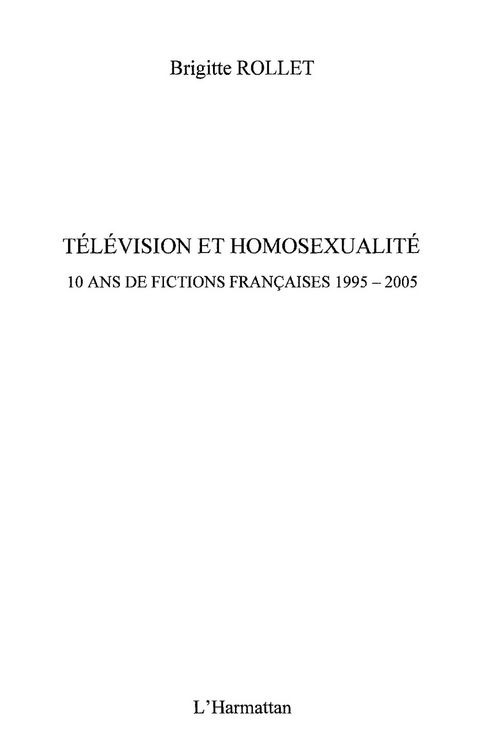 Produktbild: Television et homosexualite