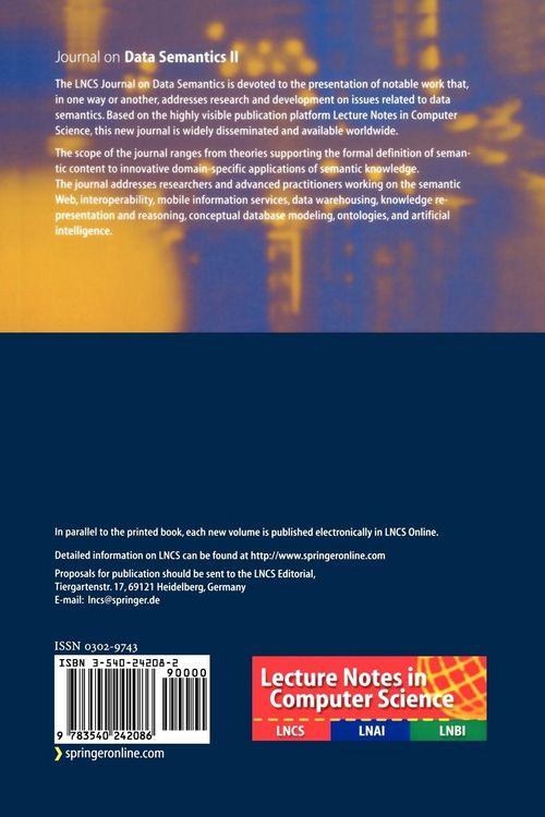 Produktbild: Journal on Data Semantics II