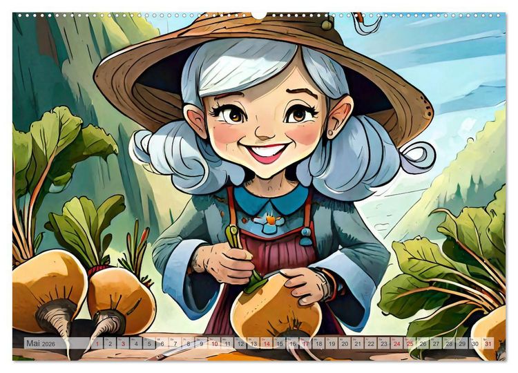 Produktbild: Kinderlieder - In Bildern (Wandkalender 2026 DIN A2 quer), CALVENDO Monatskalender