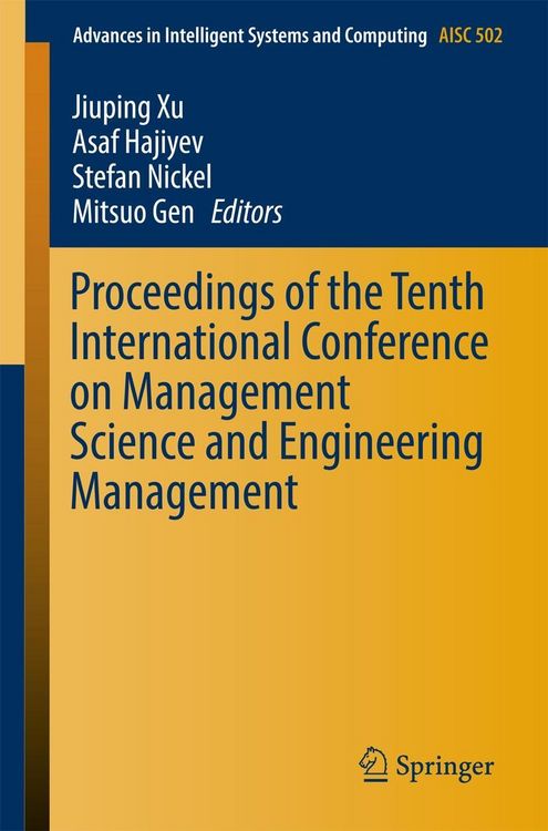 Produktbild: Proceedings of the Tenth International Conference on Management Science and Engineering Management